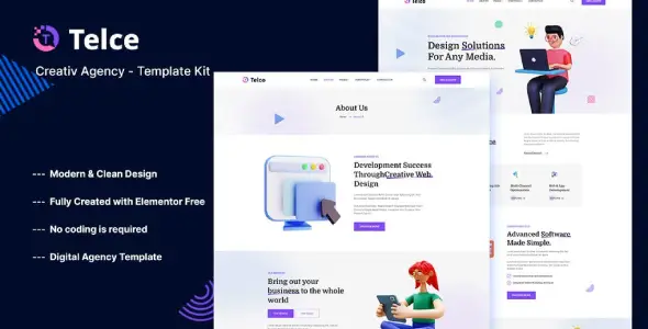 Telce – Creative Agency Elementor Template Kit